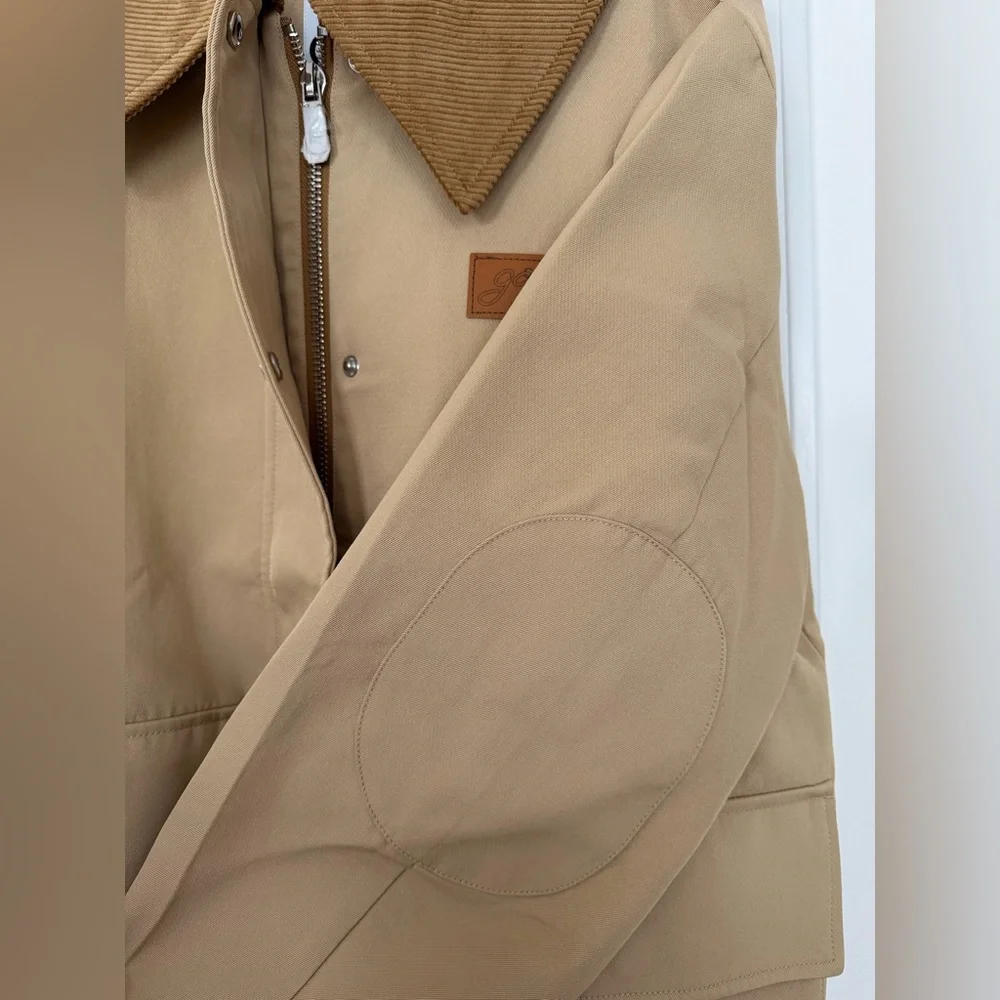 GANNI Camel Twill Midi Jacket - Picture 7 of 12